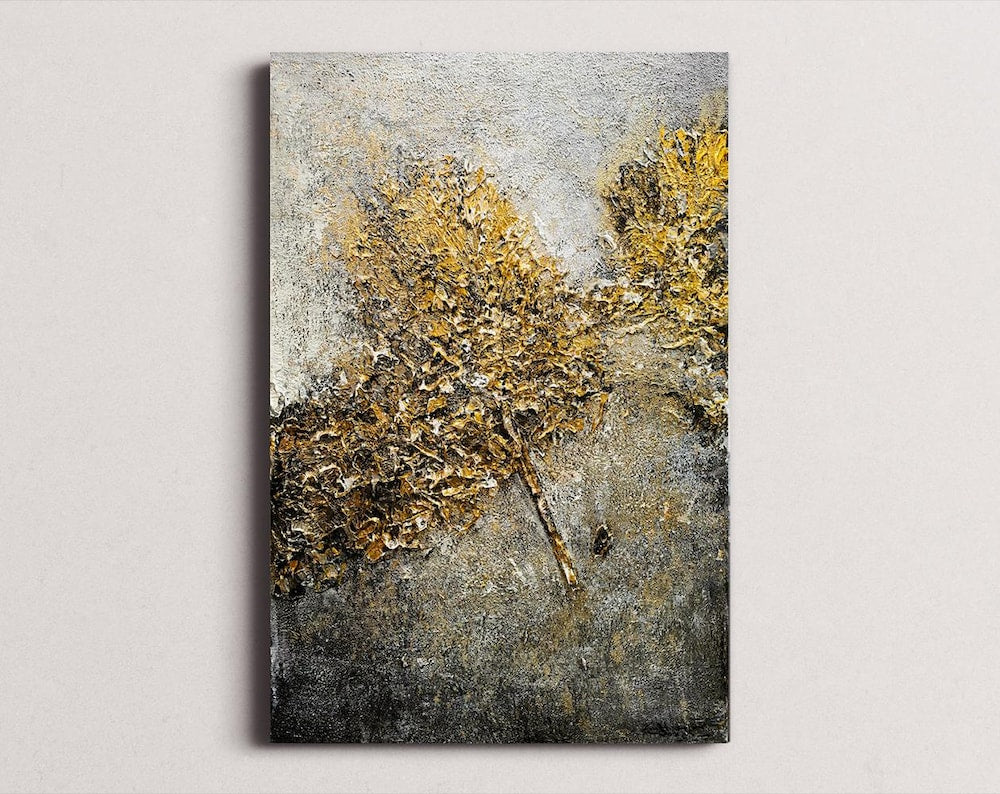 Hand-Painted Textured Abstract Oil Painting